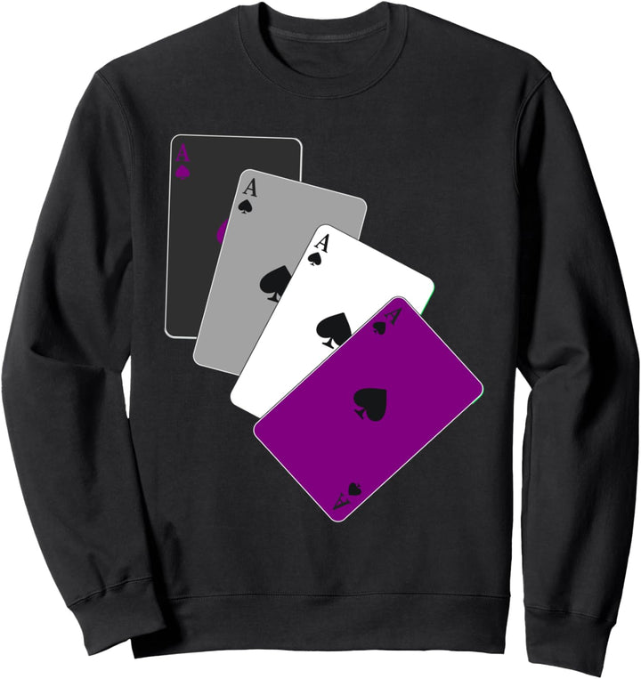 Queer LGBTQIA Karten Ass Ace Pride CSD Geschenk Asexuell Sweatshirt