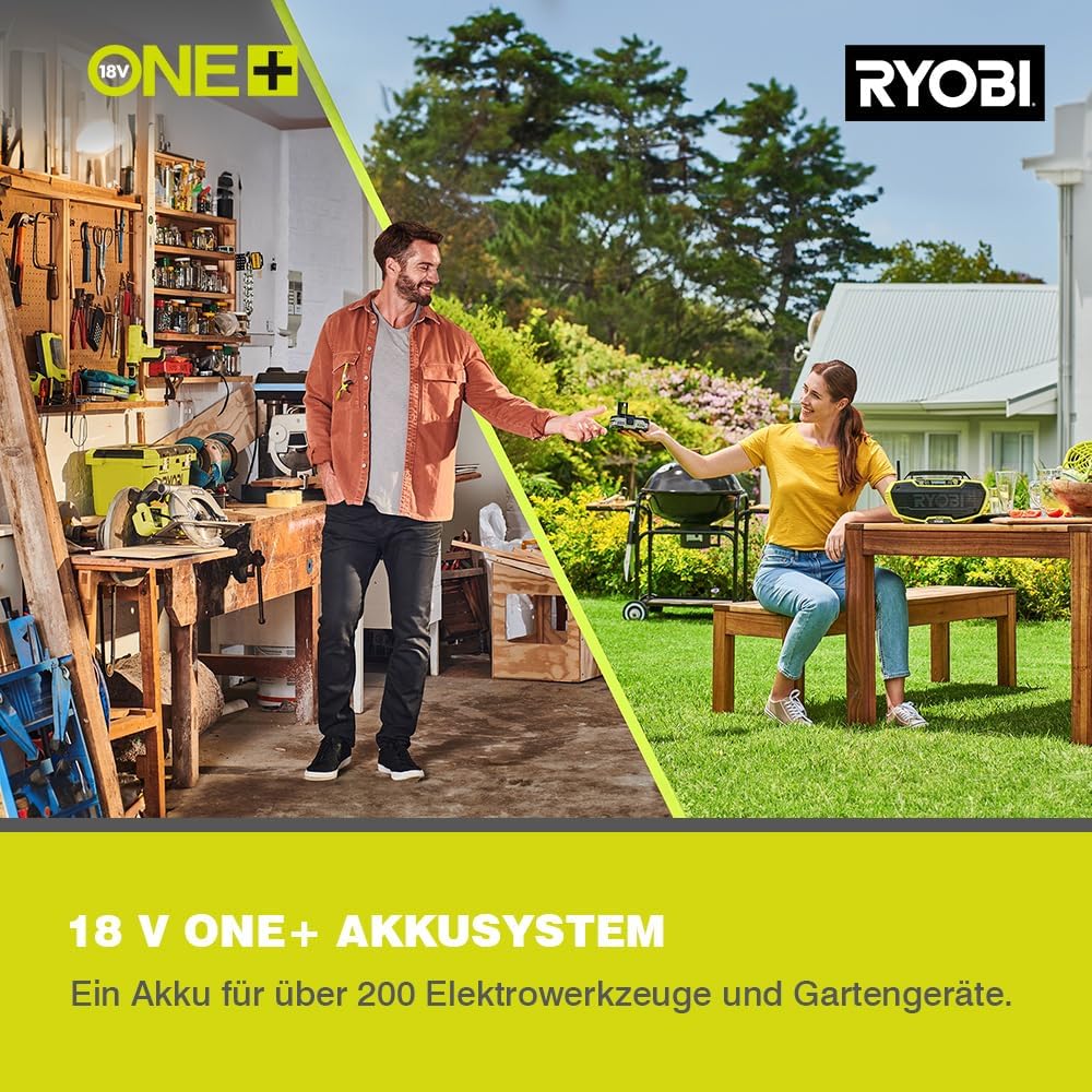 Ryobi RY18LT23A-115 Rasentrimmer, Grün & Anthrazit, Compact