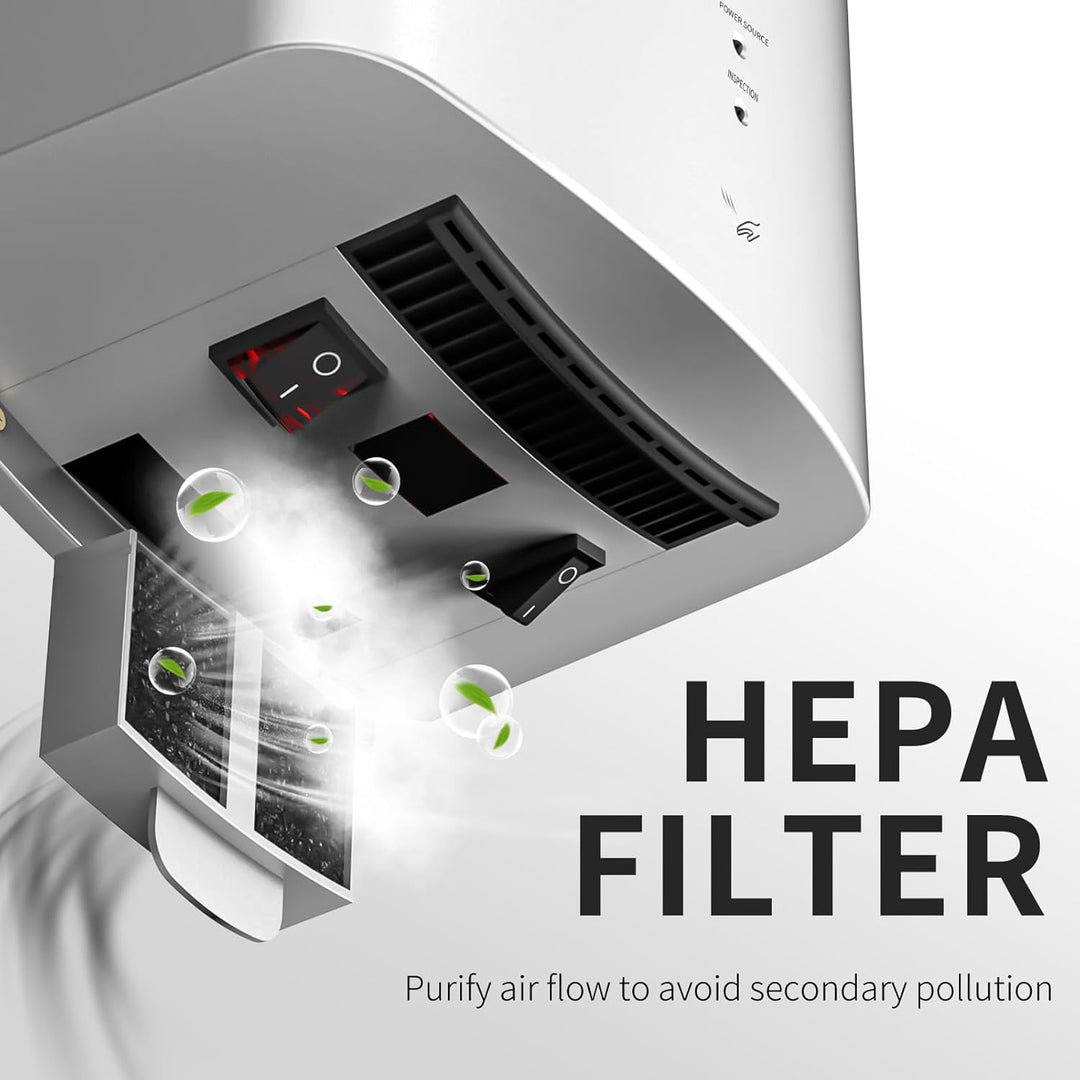 interhasa! Händetrockner automatischer Infrarotsensor handtrockner leise Gewerbe und Haushalt 1250W（