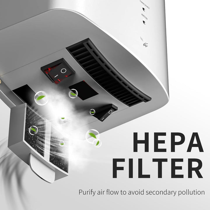 interhasa! Händetrockner automatischer Infrarotsensor handtrockner leise Gewerbe und Haushalt 1250W（