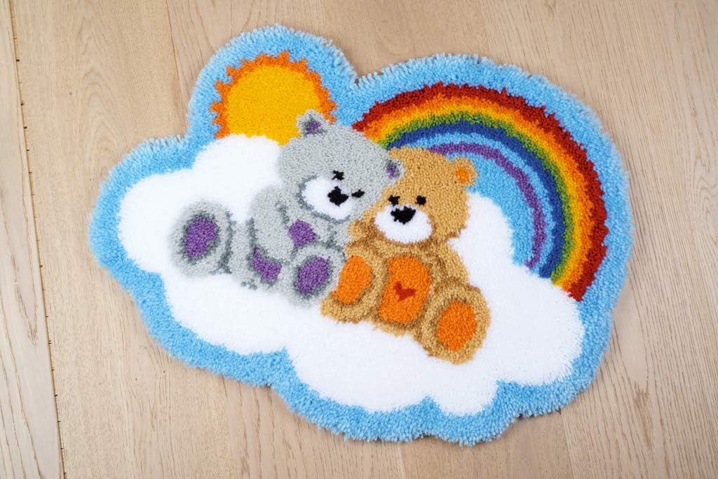 Vervaco Knüpfteppich Bärchen auf Regenbogen