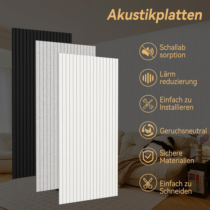 Rdutuok 4 Stücke Akustikplatten,120x60x0.9 cm Kante Hochdichte Akustik Panel Schallschutzpaneele Sch