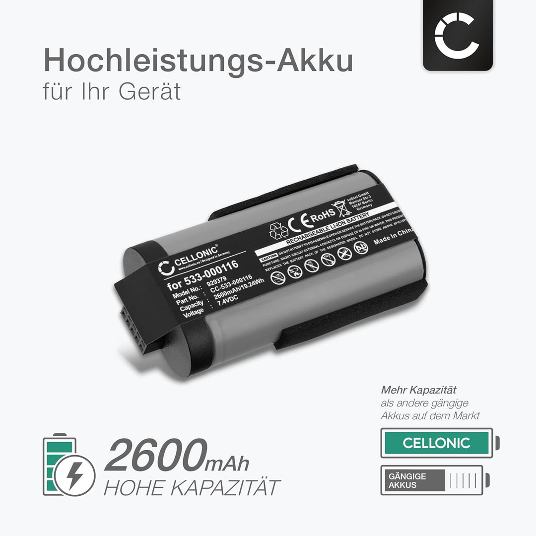 CELLONIC, Lautsprecherakku kompatibel mit Ultimate Ears UE MegaBoom, S-00147 (2600mAh, 7.4V) 2X Ersa