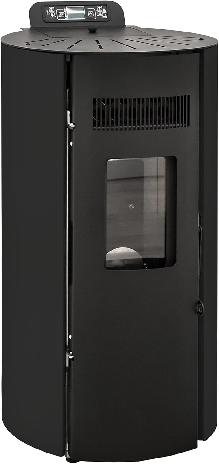 STUFE A PELLET ITALIA Boston 9 KW WiFi | Pelletöfen Effizienz 91% Heizt 80m² Autonomie 21 Std. Progr