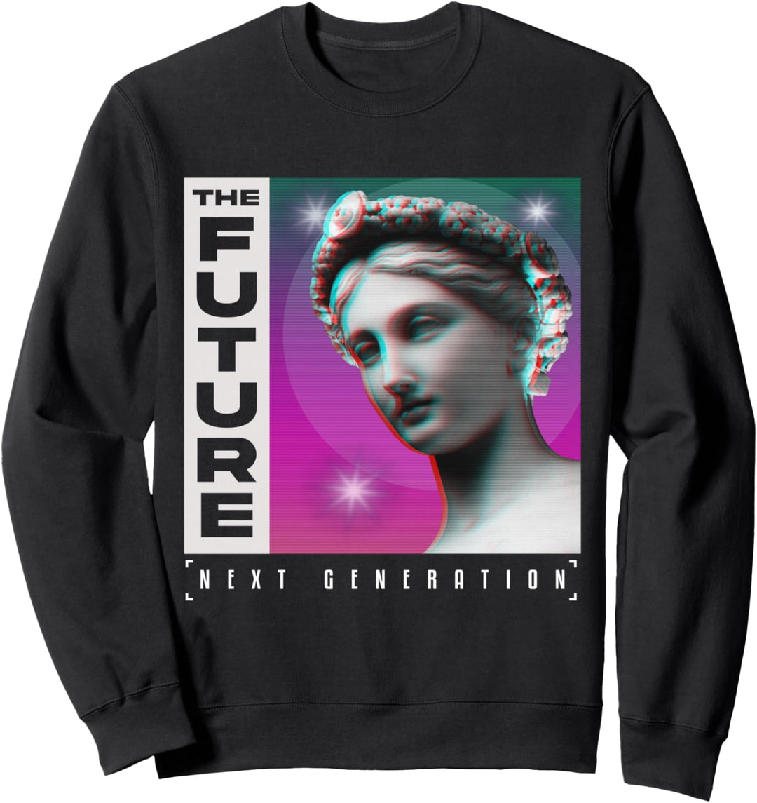 Greek Retro Statue - Sad Aesthetic Edgy Streetwear Sweatshirt
