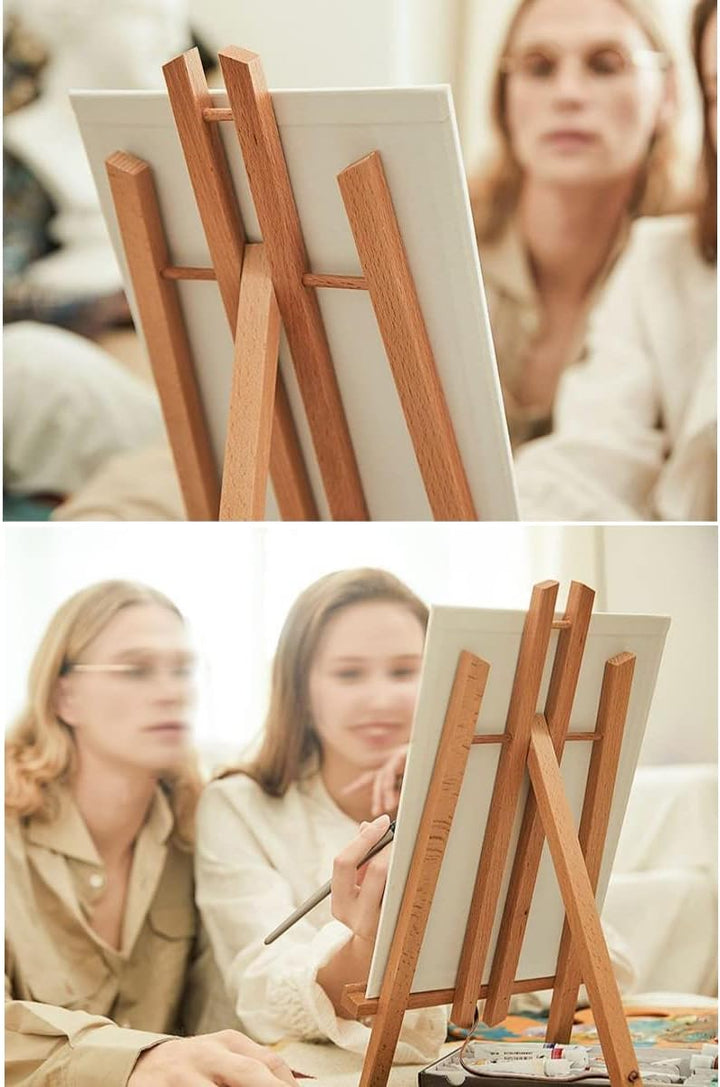 Tischstaffelei aus Buchenholz 40 cm hoch Staffelei Holzstaffelei Mini Staffelei Kinder Klappbar Und