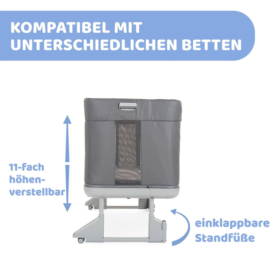 Chicco Next2Me Forever Moon Grey Schaukelbett Mondgrau 60 x 120 cm, Mondgrau 60 x 120 cm