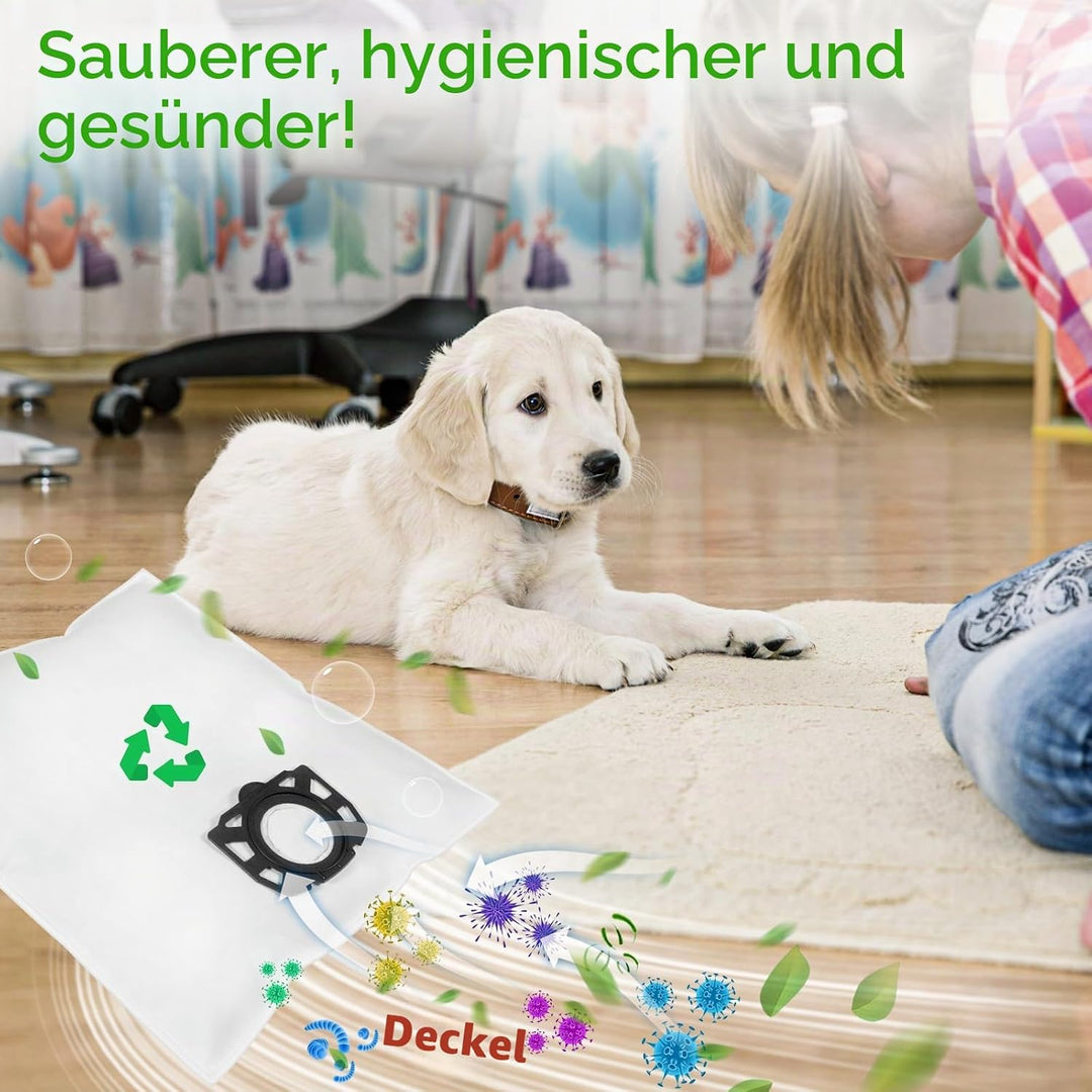 Staubsaugerbeutel für Kärcher WD4 WD5 WD6 MV4 MV5 Mv6 Staubsauger – strapazierfähige Vliesbeutel, ge