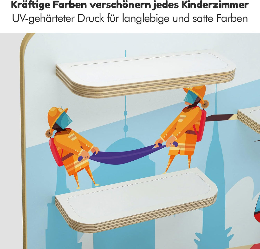 stadtecken Holzregal passend für Toniebox 2 I Geeignet für ca. 50 Tonies I Perfekte Aufbewahrung im