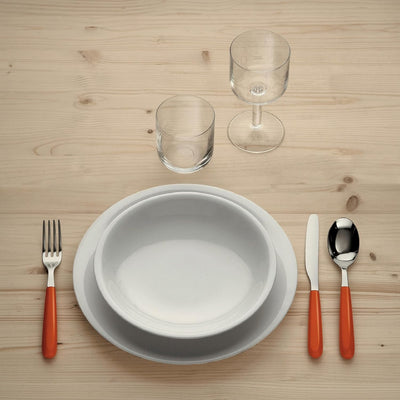 Alessi "All Time", 4 Stück, Speiseteller aus Bone China, Weiss, 27 centimeters Dining, Dining