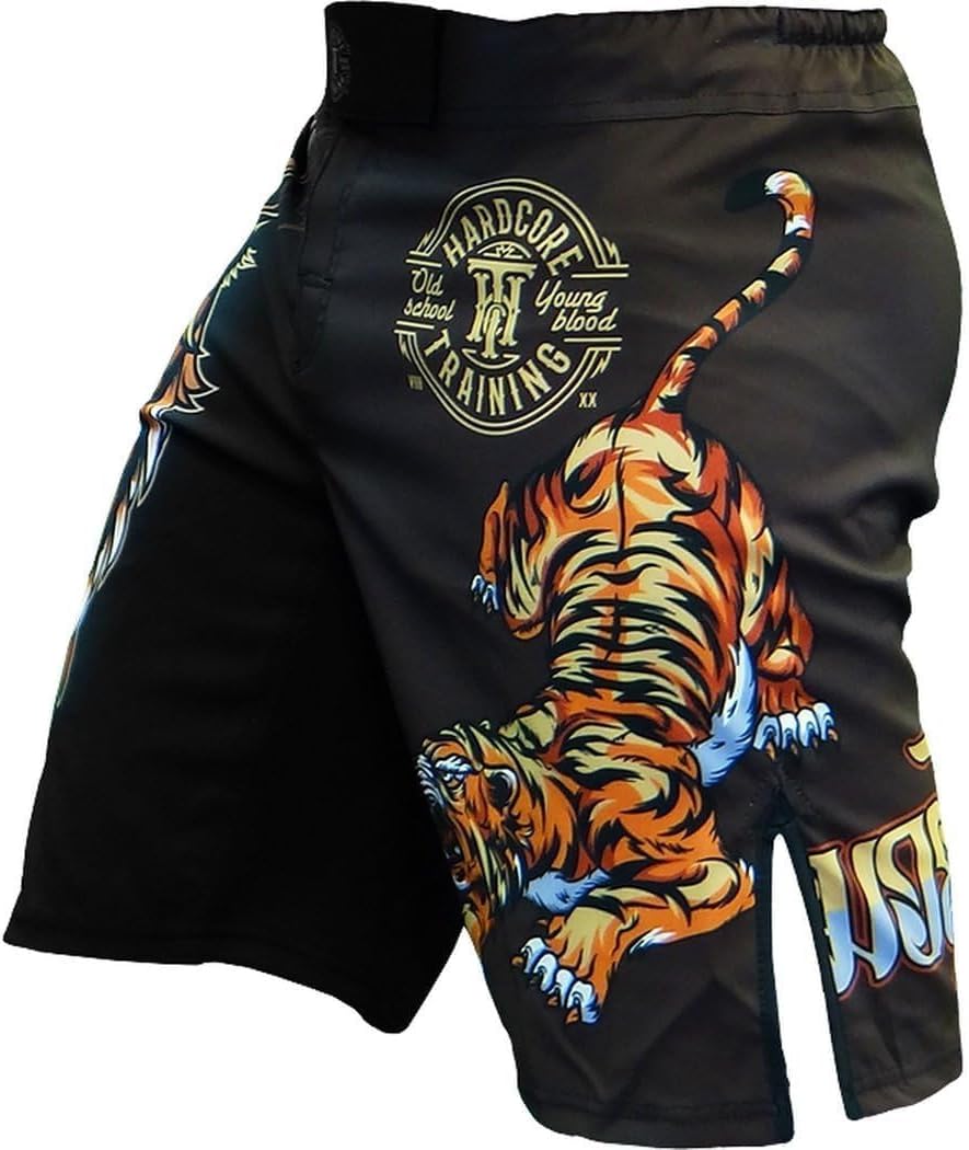 Hardcore Training Fight Shorts Kurze Hose Herren MMA BJJ Grappling Fitness Boxen Muay Thai No Gi S B