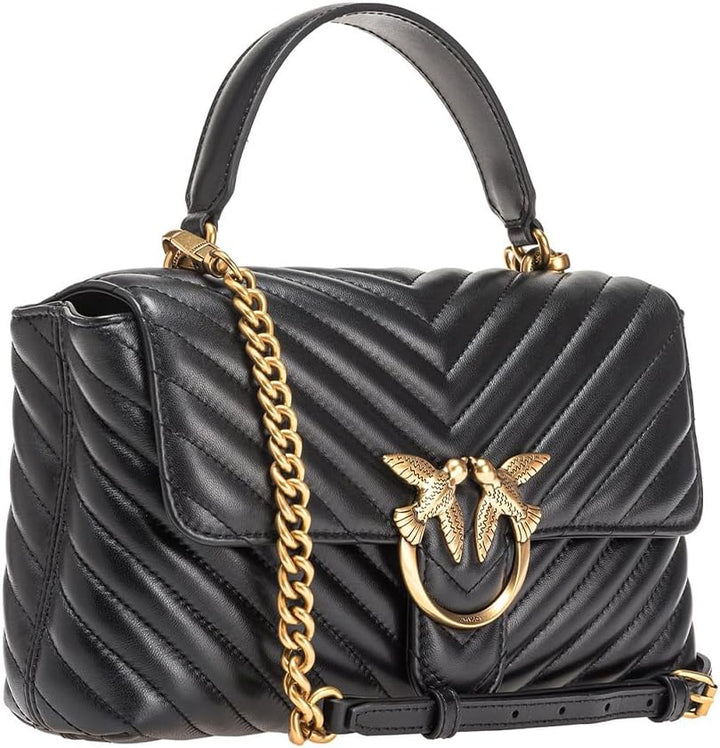 Pinko Damen Love Lady Puff Classic CL Shee Z99q_nero-antique Gold, Z99q_nero-antique Gold