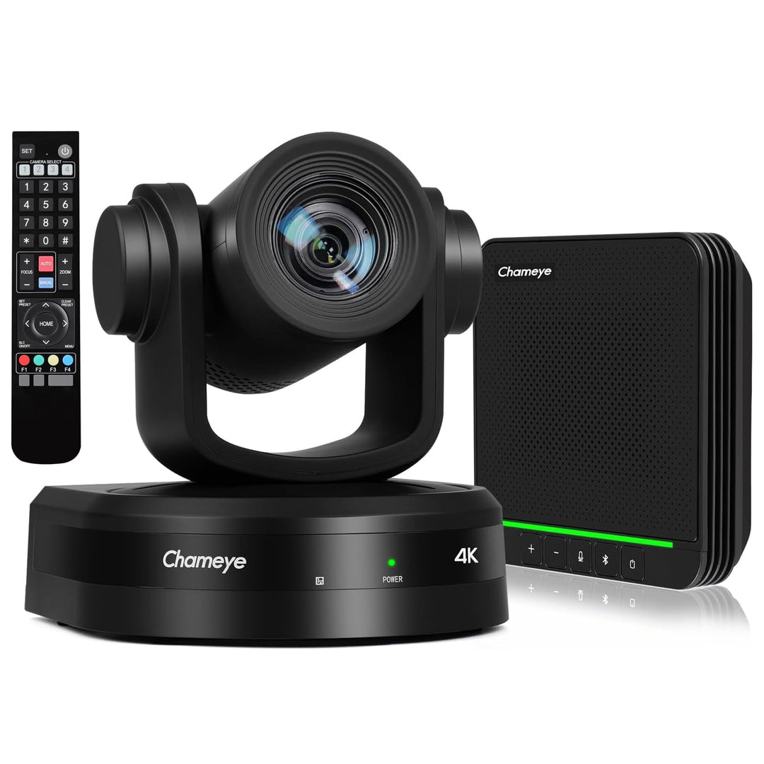 Chameye 4K 20x AI PTZ Konferenzkamera Set mit Bluetooth Konferenzmikrofon, 4K PTZ Kamera mit KI-Auto