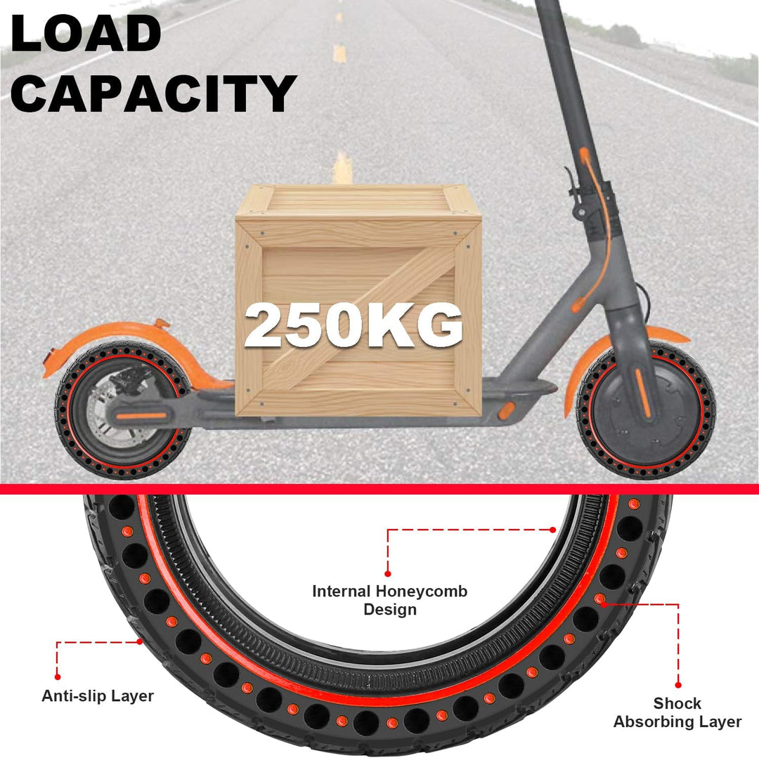 Monuary 2PCS E Scooter Reifen 8 1 2 x2 Vollgummi, 50/75-6.1 Vollgummireifen, Reifen Vollgummi 8,5 Zo
