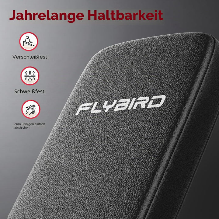 FLYBIRD Hantelbank, verstellbare Krafttrainingsbank für Ganzkörpertraining mit schnellem Zusammenkla