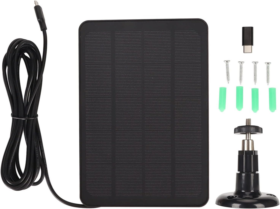 Solar-Ladepanel, 5-V-Solar-Ladepanel, Breite Kompatibilität, Stabile Stromversorgung für USB C (Schw