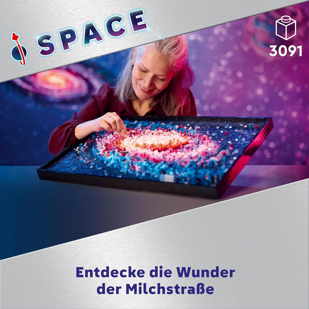 LEGO Art Die Milchstrassen-Galaxie, Wanddeko, Geschenk für Weltraum- und Astronomie-Fans, Bauset für