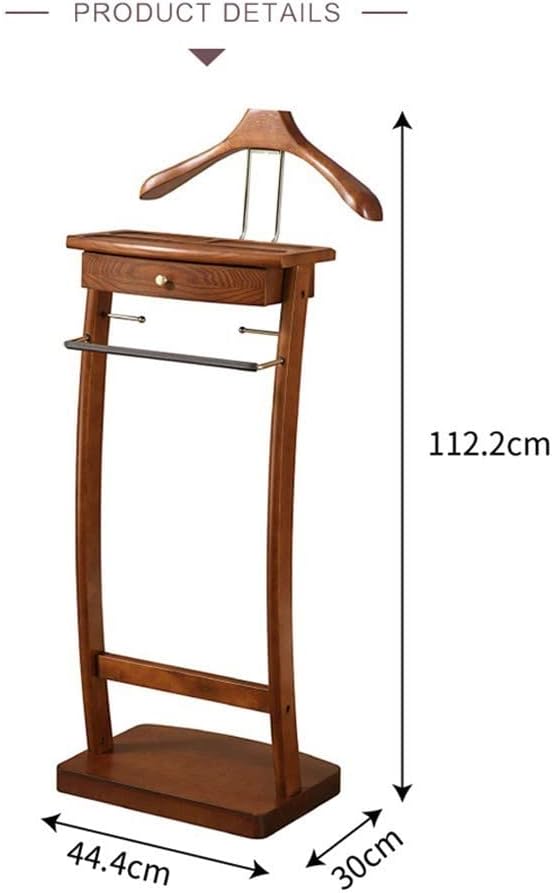 Herrendiener Stummer Diener mit Ablage aus Holz, Garderobe Kleiderständer Damendiener Kleiderstange