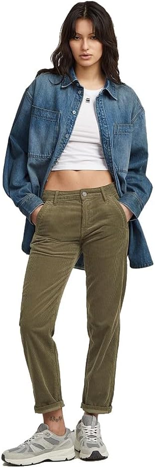 G-STAR Damen Kate Boyfriend Jeans 24W / 32L Grün (Combat Gd D25257-e169-c249), 24W / 32L Grün (