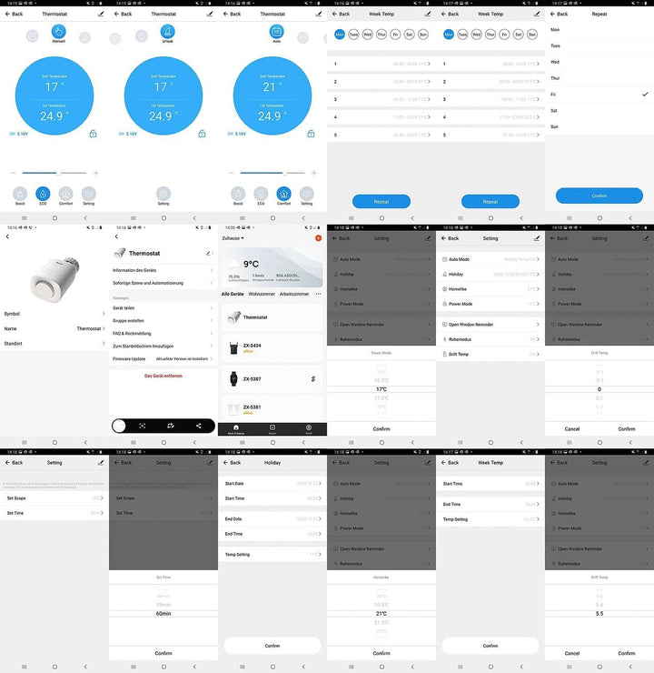 revolt Heizkörperthermostat: Programmierbares Heizkörper-Thermostat mit Bluetooth, App, LED-Display