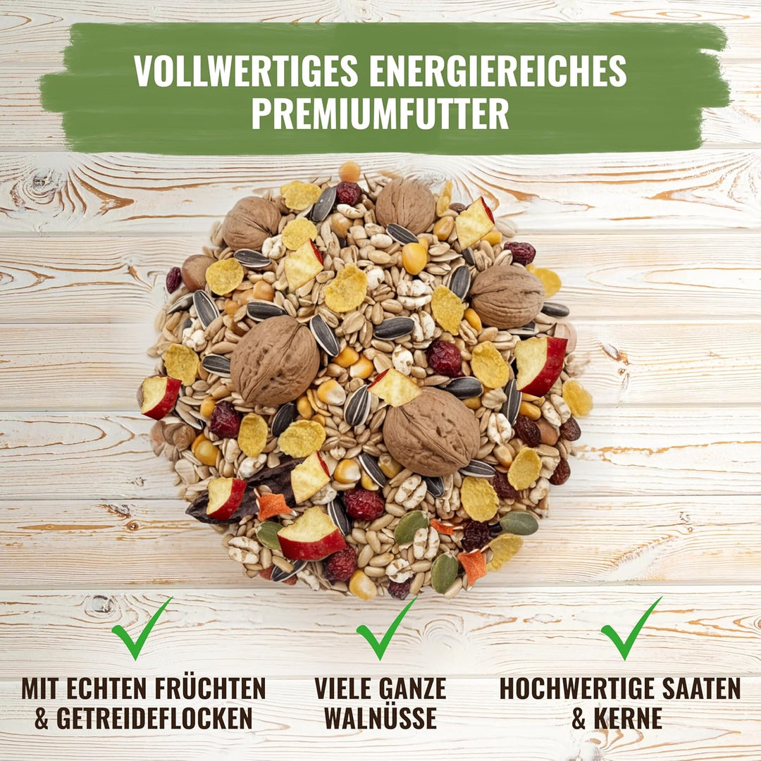 Eichhörnchenfutter 1 kg für Eichhörnchen & Streifenhörnchen I Ganzjahres-Futter Eichhörnchen, Streif