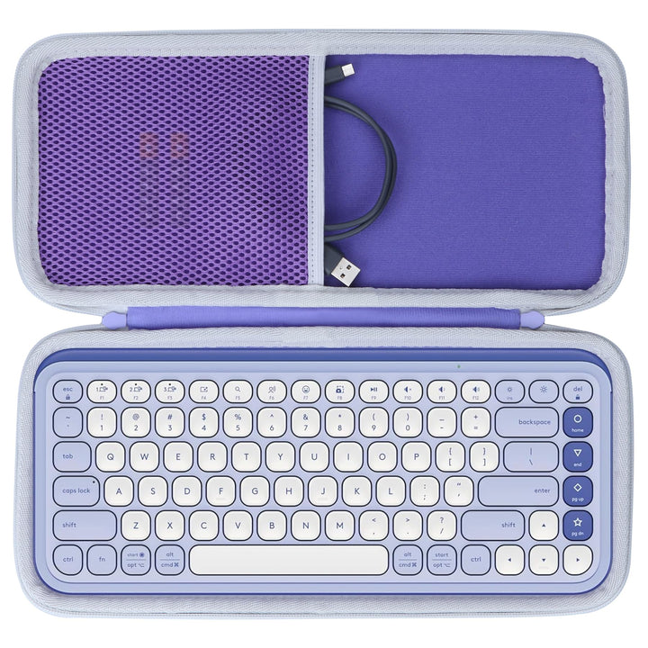 Lebakort Hart Schutz Hülle Etui Tasche für Logitech POP ICON Keys Tastatur | Hartschale, Weiches Inn