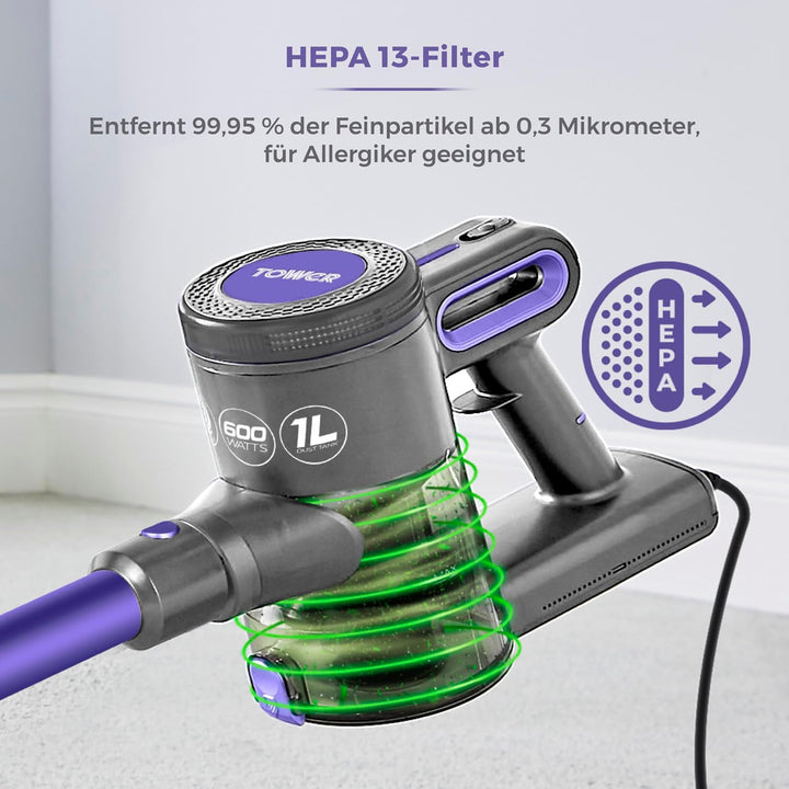 Tower T513006 VL20 3-in-1 Leistungsstarker Staubsauger mit Kabel mit HEPA-Filter & Haustierbürste, 1