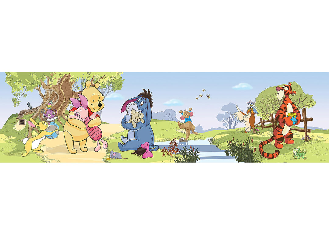 AG Design Selbstklebende Bordüre Disney Winnie Puuh, WBD 8070 | Wasserfest Kinderzimmer Wand Dekorat