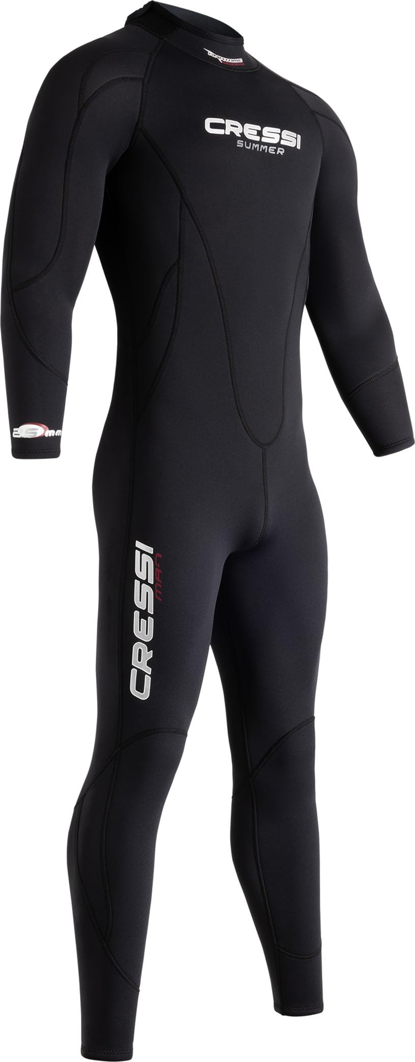 Cressi Herren Summer Man Neopren 2.5 Mm Taucheranzug XXL Schwarz, XXL Schwarz