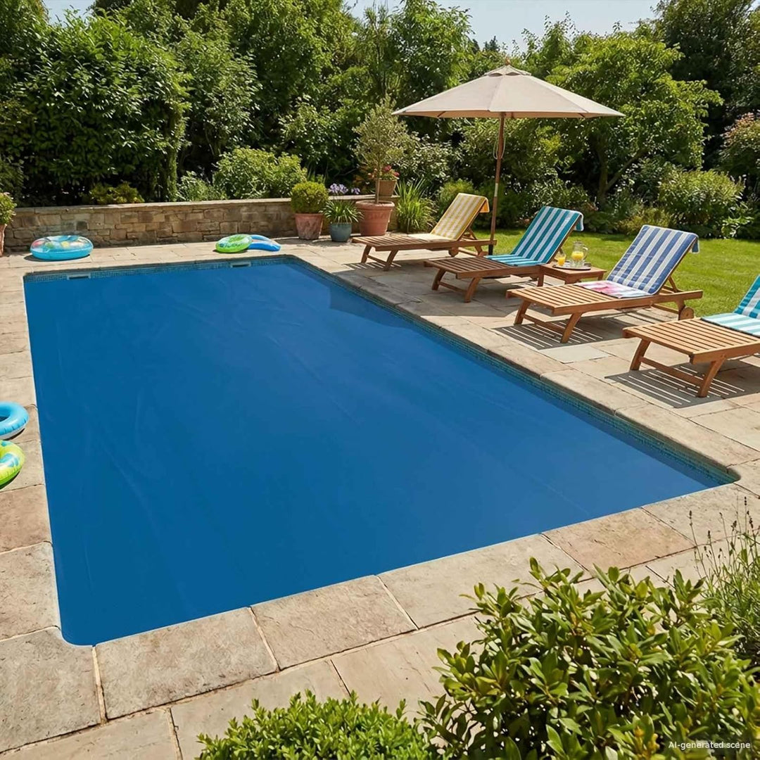 vidaXL Solar Poolabdeckung Hochwertig 260 x 160 cm 200 μm Quadratisch, Quadratische Poolabdeckung, s