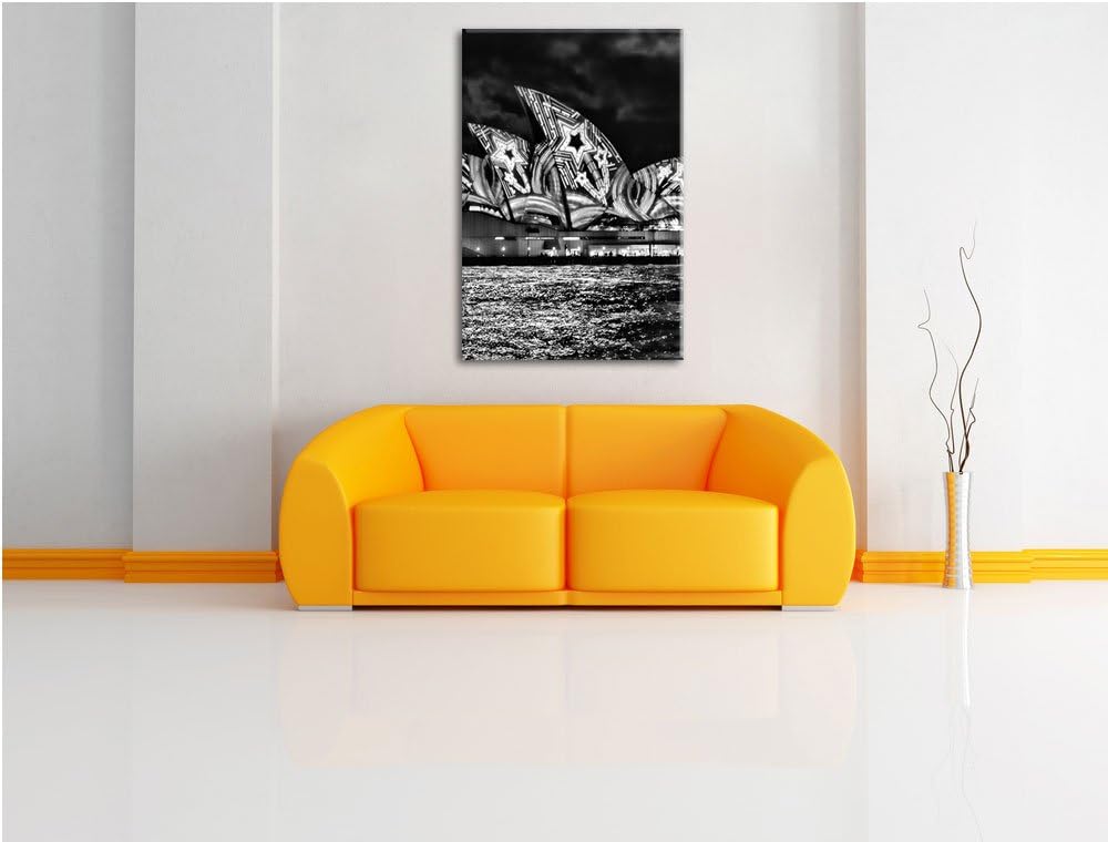 Pixxprint Sydney Opera House als Leinwandbild/Grösse: 100x70 / Wandbild/Kunstdruck/fertig bespannt,