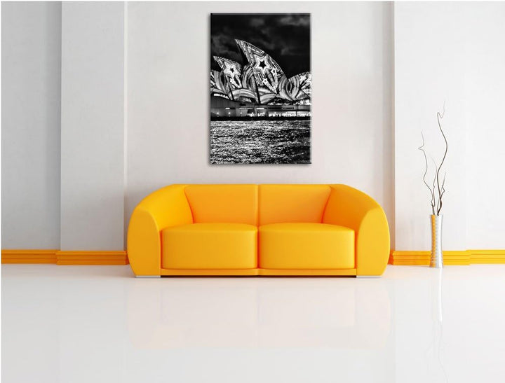 Pixxprint Sydney Opera House als Leinwandbild/Grösse: 100x70 / Wandbild/Kunstdruck/fertig bespannt,