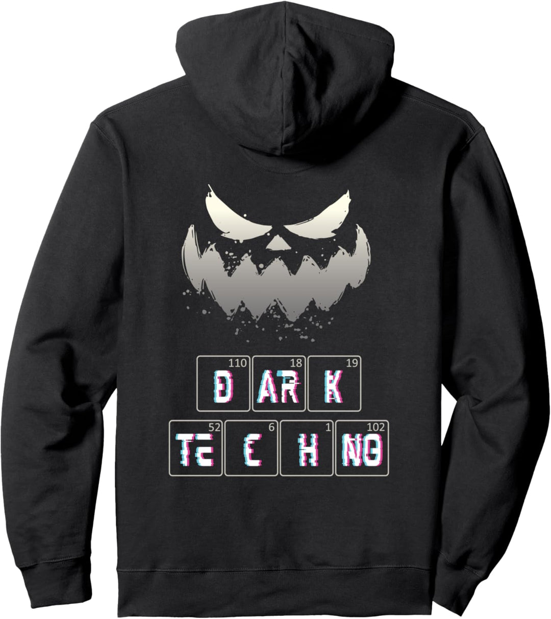 Rave Acid House EDM Periodensystem Dark Techno Backprint Pullover Hoodie