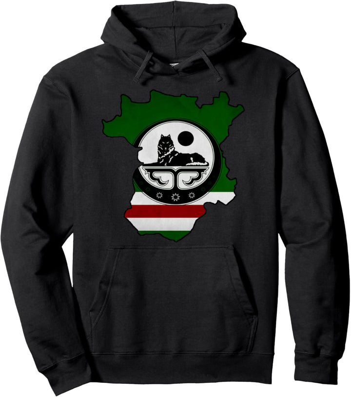 Chechnya Map, Chechen Flagge, Chechen map, Chechnya Pullover Hoodie