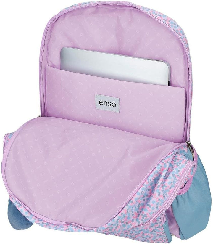 Enso Süsses Mädchen Schulrucksack für Laptop 15.6" Lila 32x42x14 cm Polyester 18.82L Mochila Escolar
