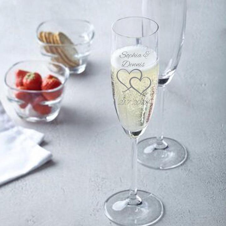 Geschenk zum Valentinstag – Sekt Geschenksets – Sektglas mit Gravur 200ml – Hochzeitsgeschenke – Ges