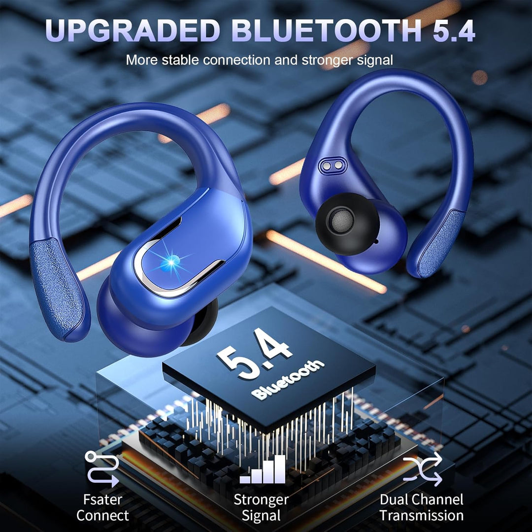 Bluetooth Kopfhörer Sport, In Ear Kopfhörer Bluetooth 5.4 mit 3D Bass HiFi-Stereo, 75Std 4 ENC Noise