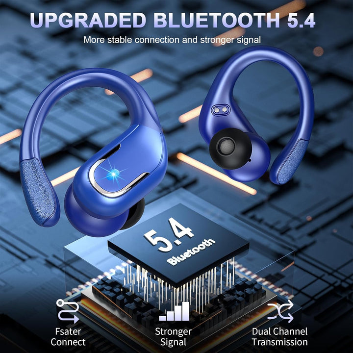 Bluetooth Kopfhörer Sport, In Ear Kopfhörer Bluetooth 5.4 mit 3D Bass HiFi-Stereo, 75Std 4 ENC Noise