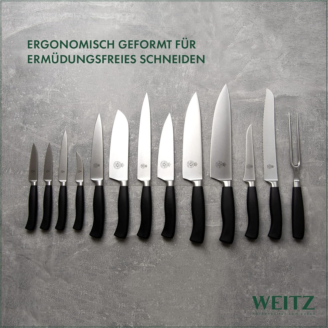 WEITZ Fleischgabel 16cm – Robuste Tranchiergabel aus rostfreiem Edelstahl – Ergonomischer Griff für