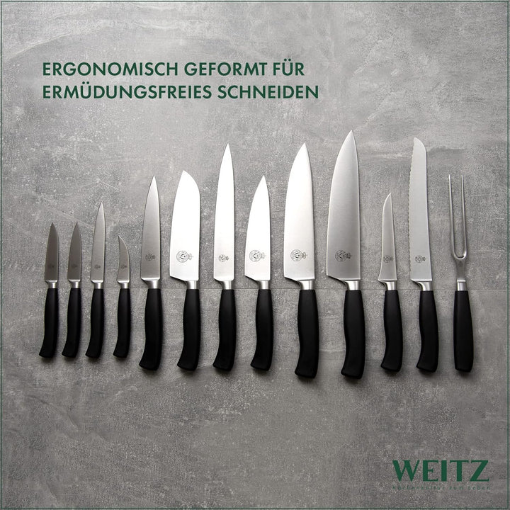 WEITZ Fleischgabel 16cm – Robuste Tranchiergabel aus rostfreiem Edelstahl – Ergonomischer Griff für