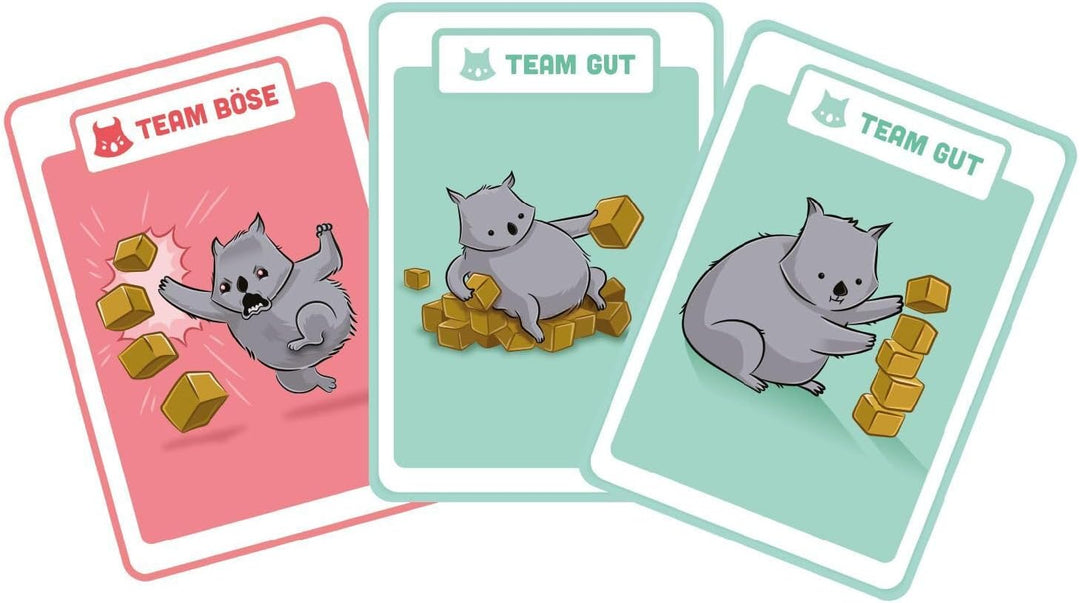 Exploding Kittens | Hand-to-Hand Wombat | Partyspiel | 3-6 Spieler | Ab 7+ Jahren | 15 Minuten | Deu