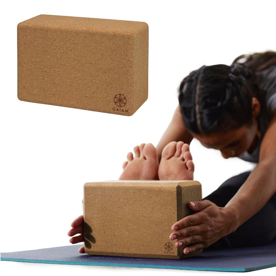 Gaiam Yogablocke Yoga Block Kork (Premium), Kork (Premium) 4-Inch x 6-Inch x 9-Inch
