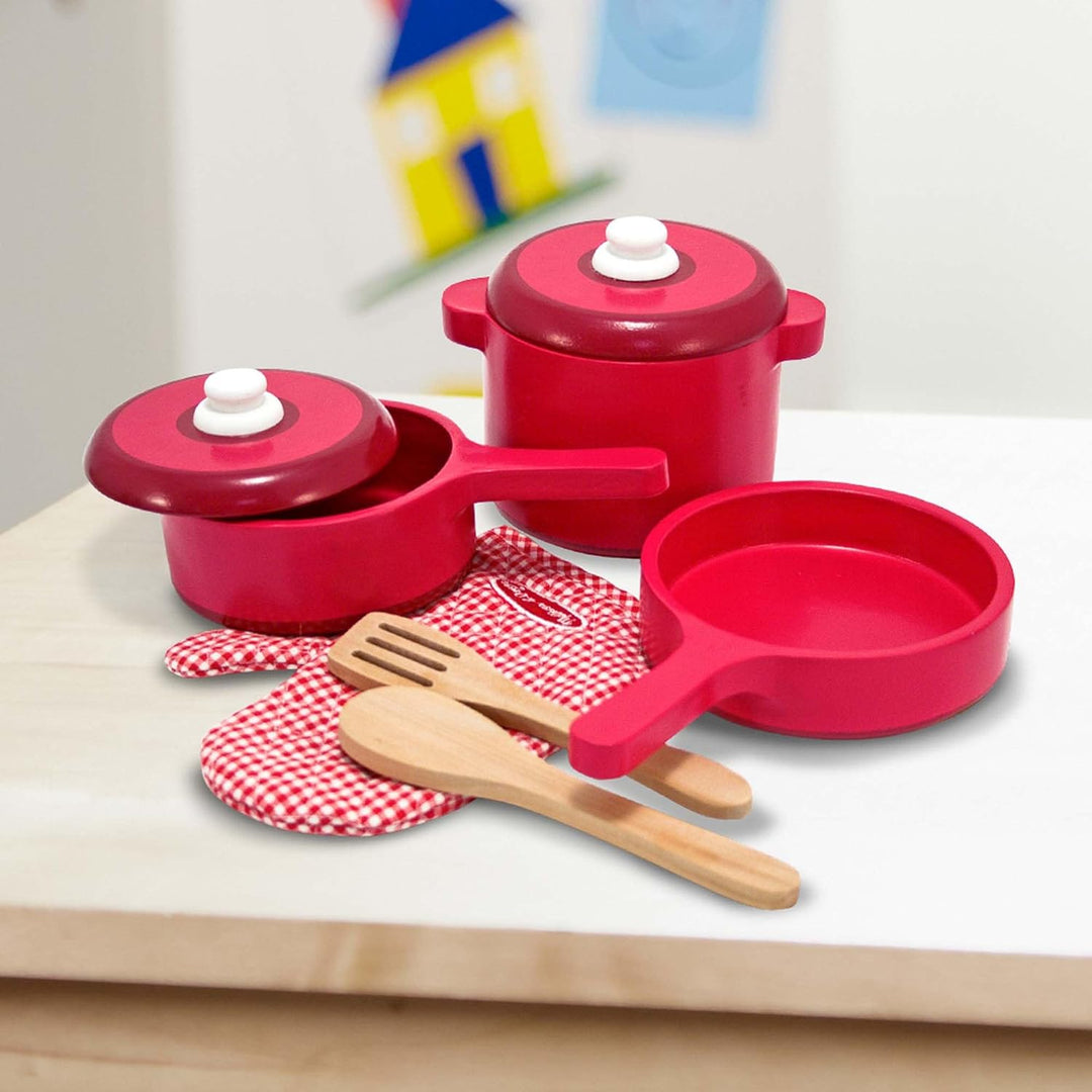 Melissa &amp; Doug Küchenzubehörset aus Holz | Fantasiespiel | Essensspiel | 3+ | Geschenk für Jungen od