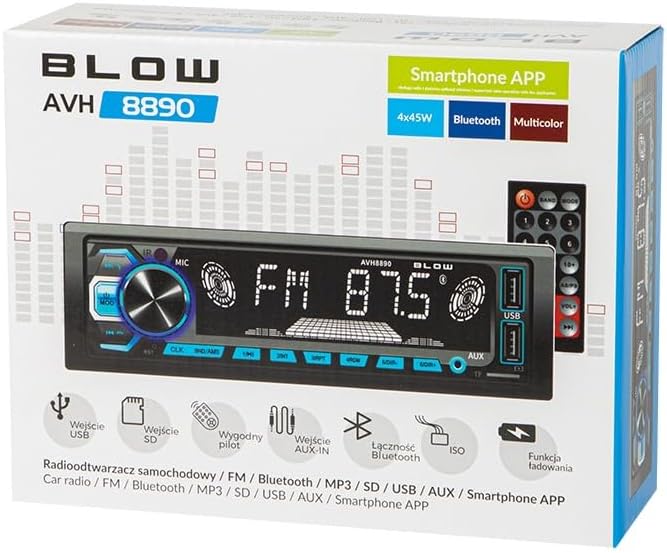 Blow Car Radio 78-281# 21.4 cm 7.6 cm