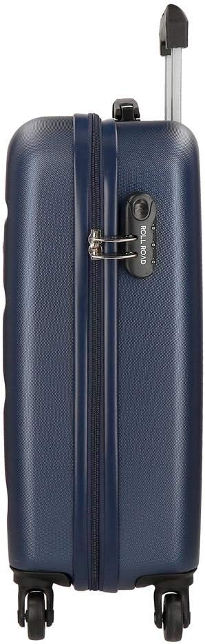 Roll Road Flex Kabinenkoffer Blau 38x54x20 cms Hartschalen ABS Kombinationsschloss 35L 2,5Kgs 4 Räde