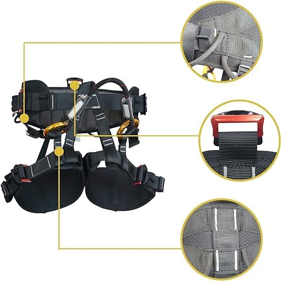 SOB Bergsteiger-Klettergurt, Halbkörpergurt Sicherheitsgurt Klettergurt für Feuerrettung Bergsteigen