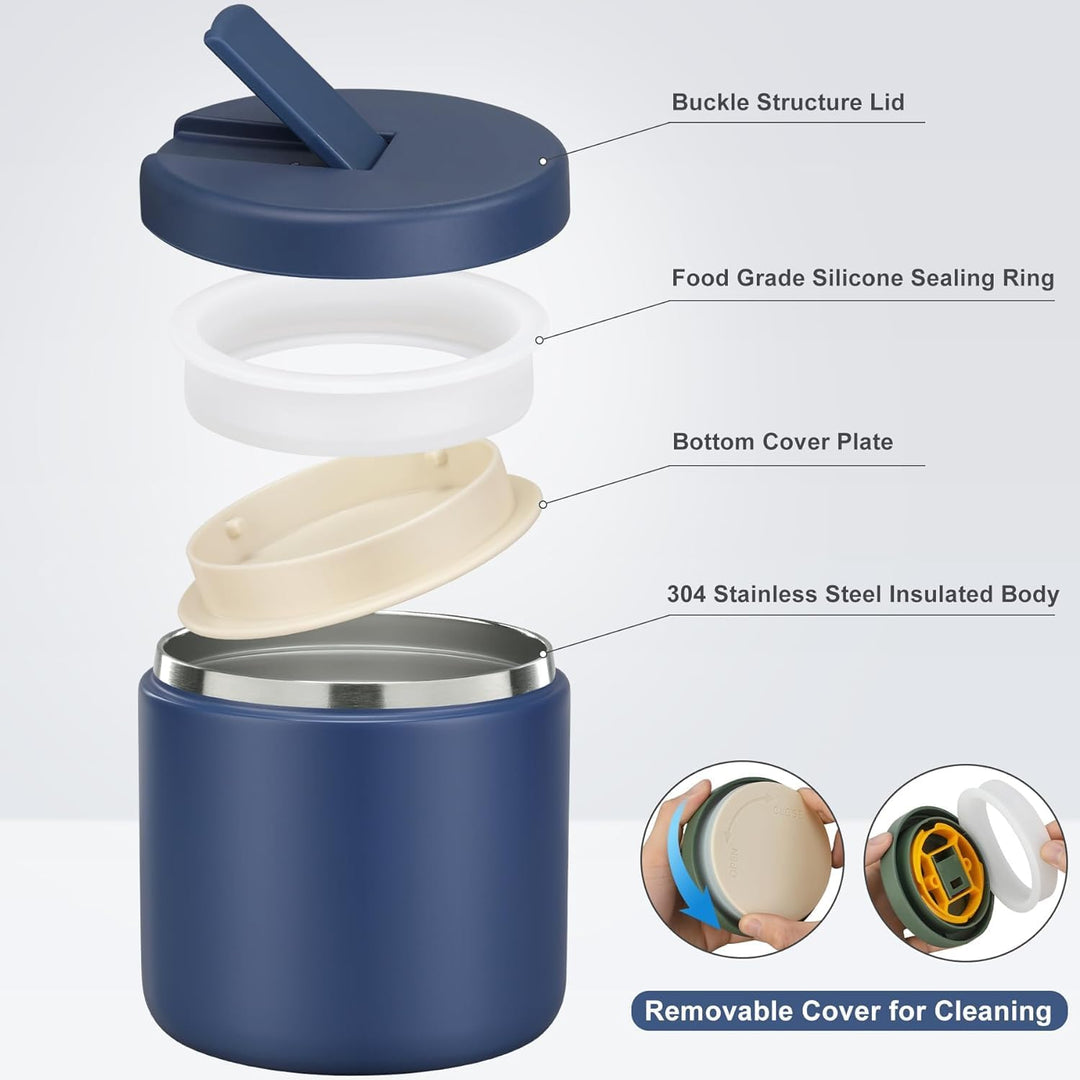 Itslife Thermobehälter für Essen 560ml, Edelstahl Warmhaltebebehälter, Auslaufsicherer Lunchbehälter