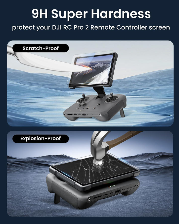 LKTOP 3er Pack RC Pro 2 Displayschutzfolie für DJI Mavic 4 Pro Controller-Zubehör HD Panzerglasfolie