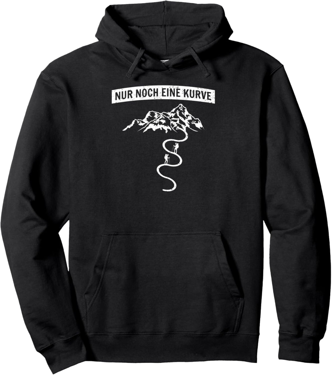 Nur noch eine Kurve Cool Trekking Nordic Walking Pilgern Pullover Hoodie