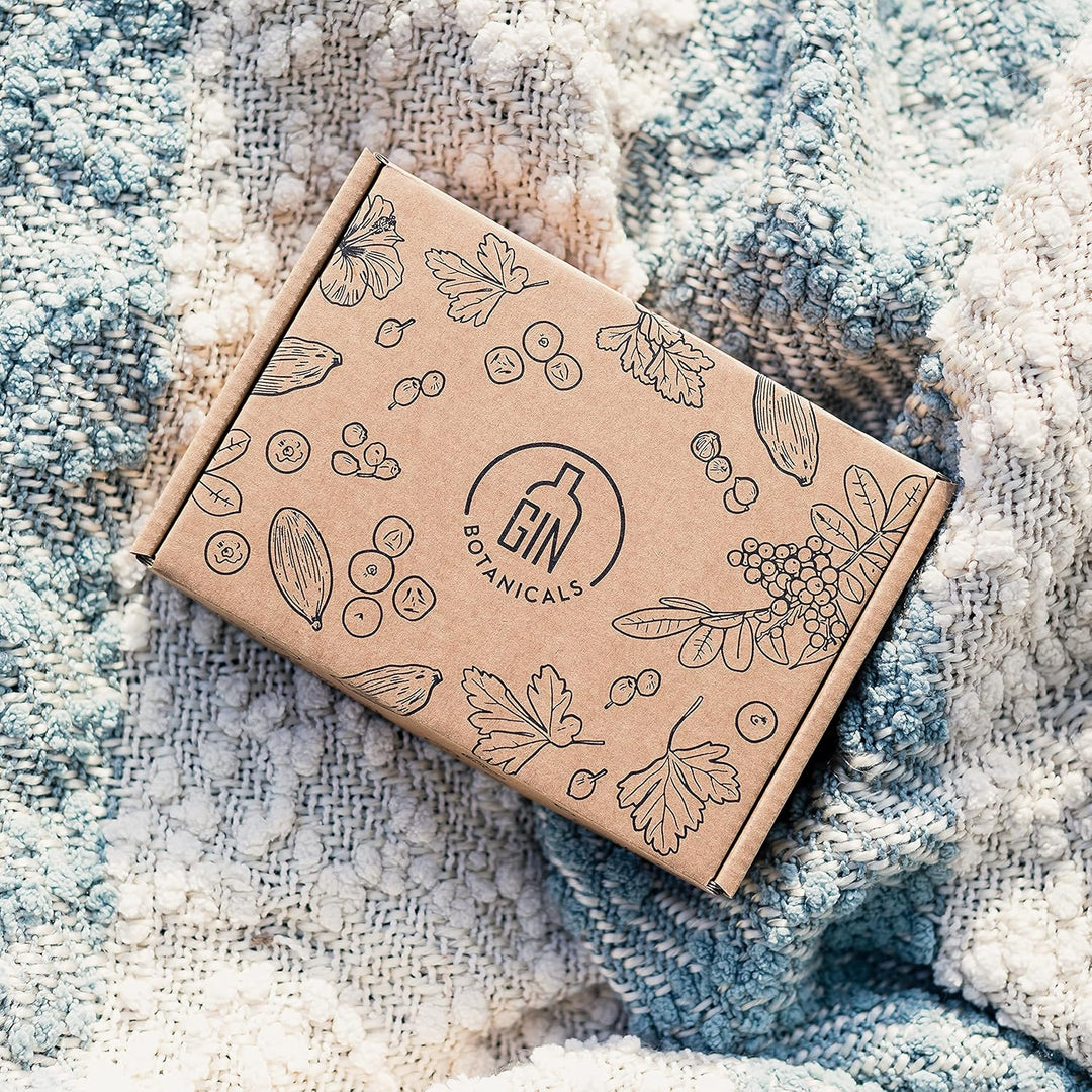 Gin Botanicals Basic Set | 5 hochwertige Gin Tonic Gewürze Box inkl. Rezeptbuch | Geschenkset für Mä